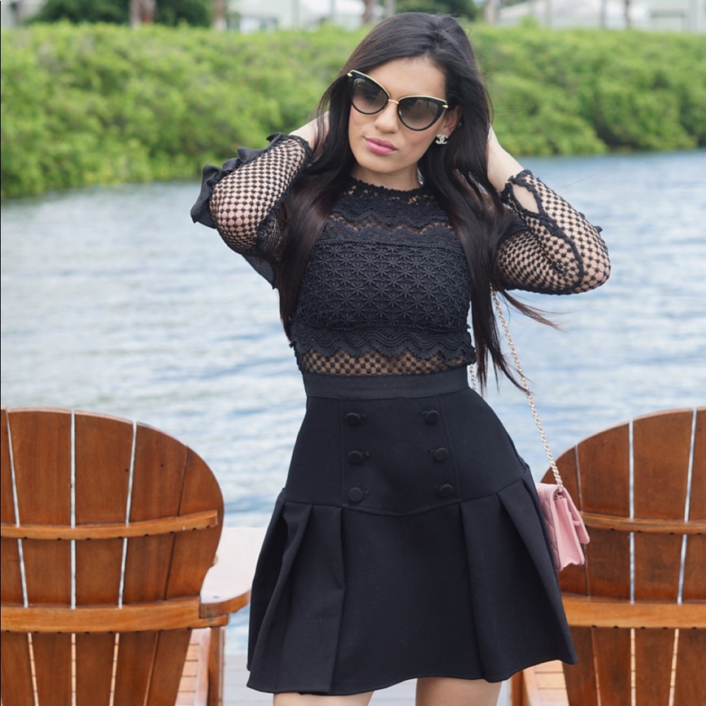 Self portrait dress in black size 0